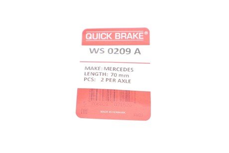 Датчик зносу,гальм.колодки quick Brake WS0209A