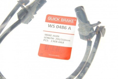 Датчик зносу гальмівних колодок quick Brake WS 0486 A