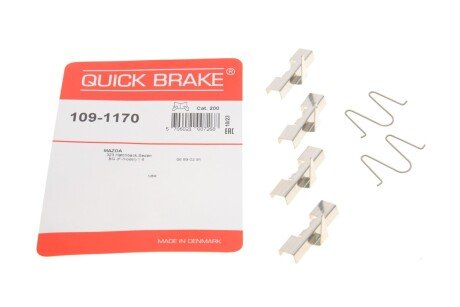 Монтажний компл.,гальм.колодки quick Brake 109-1170 на Мазда 323f bg