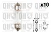 Автолампа C10W 12V 10W SV8.5 10шт L=44mm quinton hazell QBL264