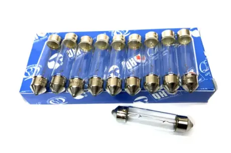 Автолампа C10W 12V 10W SV8.5 10шт L=44mm quinton hazell QBL264