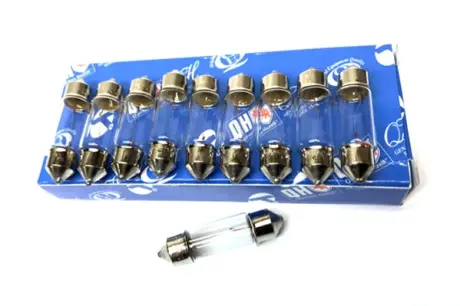 Автолампа C10W 12V 10W SV8.5 10шт L=30mm quinton hazell QBL269