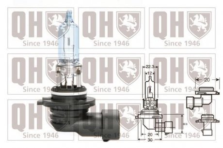 Автолампа HB3 12V 60W P20d quinton Hazell QBL9005 на Тойота Ленд крузер прадо 150