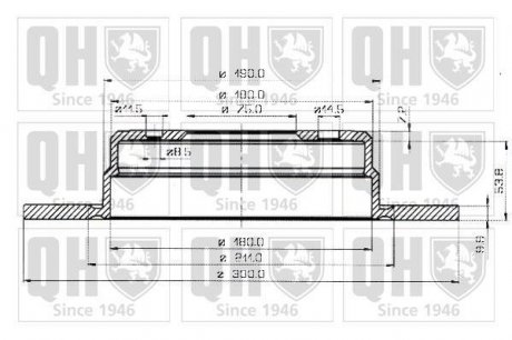 Гальмiвнi диски quinton Hazell BDC3640