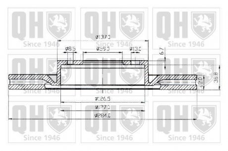 Гальмiвнi диски quinton Hazell BDC3766