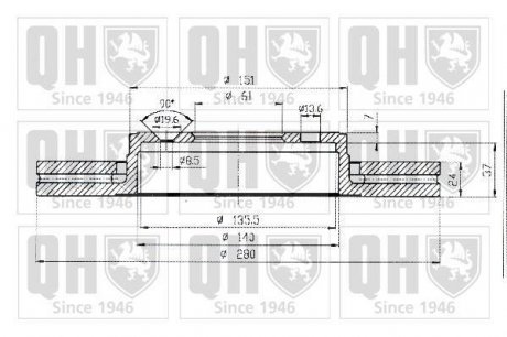 Гальмiвнi диски quinton Hazell BDC5143