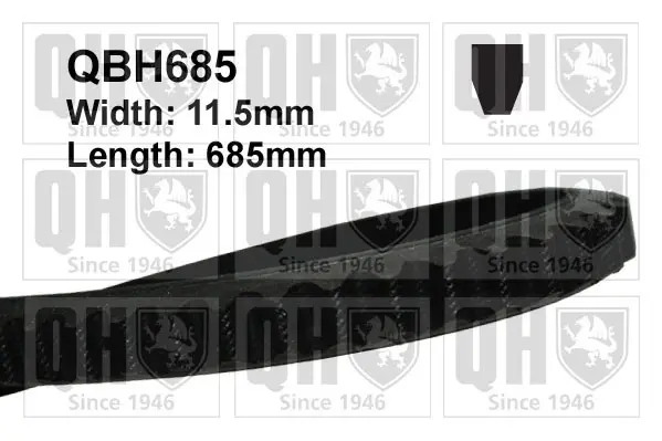 Ремiнь клиновий 11.5#685 quinton hazell QBH685