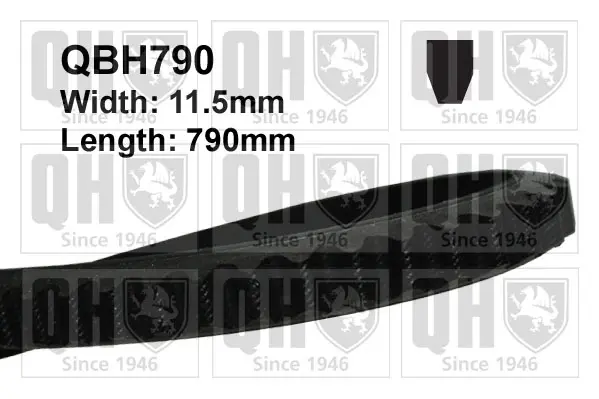 Ремiнь клиновий 11.5#790 quinton hazell QBH790