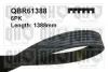 Ремiнь клиновий 6PK#1388 quinton hazell QBR61388