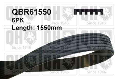 Ремiнь клиновий 6PK#1550 quinton Hazell QBR61550 на Jeep Patriot