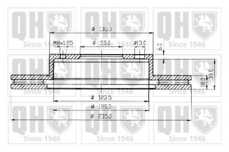 Гальмівний диск quinton Hazell BDC3960