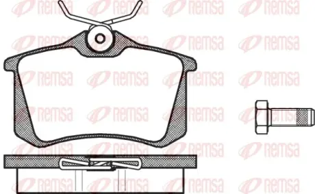 REMSA гальмівні колодки задн. AUDI A3,A4,A6; SEAT; VW Golf 3/4; SKODA remsa 026300 Рено Megane