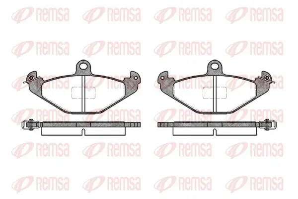 Задние тормозные колодки remsa 0345.10