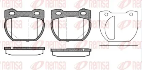 Задние тормозные колодки remsa 058420