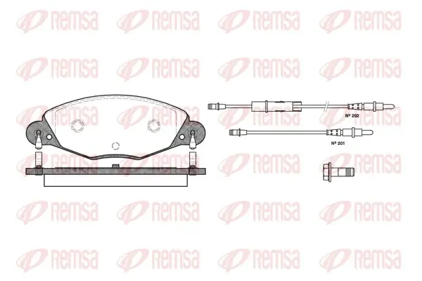 Передние тормозные колодки remsa 0827.04