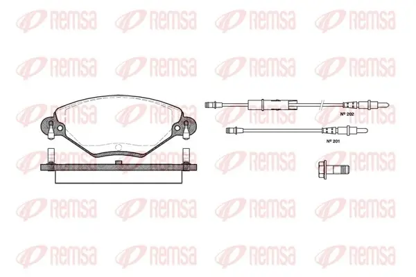 REMSA CITROEN гальмівні колодки дискові C5 2,0-2,0HDI 01- Remsa 082804 (фото 1)