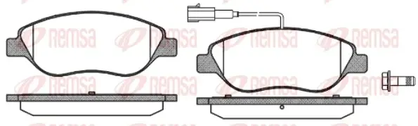 Передние тормозные колодки remsa 0860.02
