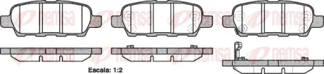 REMSA NISSAN гальмівні колодки задні Qashqai, Teana, Tiida, Murano X-TRAIL 06/01-, INFINITI Remsa 087621
