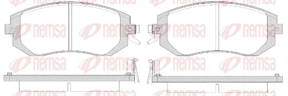 Передні тормозні (гальмівні) колодки Remsa 095114 (фото 1)