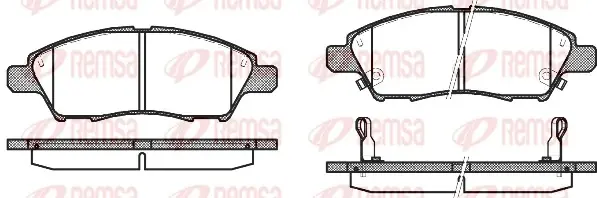 Передние тормозные колодки remsa 121002