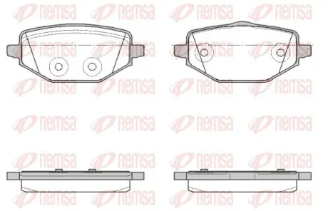 REMSA RENAULT Комплект гальмівних колодок задні CAPTUR II (HF_) E-TECH 160 20-, MITSUBISHI ASX (VSX_, VSE_) 1.6 PHEV (VSEP6) 23- Remsa 1946.00