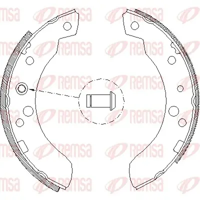 REMSA FORD Щоки гальмівні задні Transit 1,6/2,0/2,5 85-92 remsa 411100