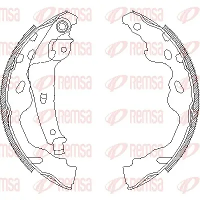 REMSA CITROEN щоки гальмівні C1, OPEL Agila, SUZUKI Swift, TOYOTA Yaris remsa 418700