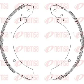 REMSA SSANGYONG щоки гальмівні Kyron, Korando, Actyon remsa 425001 Hyundai Sonata 3