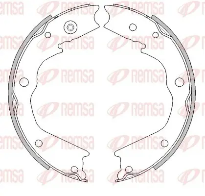 Колодки ручного (стоячого) тормоза remsa 448200
