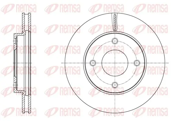 REMSA NISSAN диск гальм. передн. Note 1.4, Micra 1.0 1.2 1.4 02-,Logan 07- remsa 61716.10