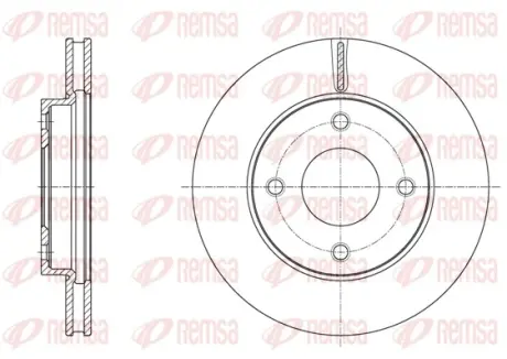 REMSA NISSAN диск гальм. передн. Note 1.4, Micra 1.0 1.2 1.4 02-,Logan 07- remsa 61716.10