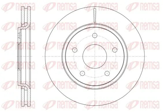 REMSA CHRYSLER диск гальм. передн. Grand Voyager 07-, DODGE remsa 61724.10