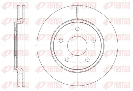 REMSA CHRYSLER диск гальм. передн. Grand Voyager 07-, DODGE remsa 61724.10