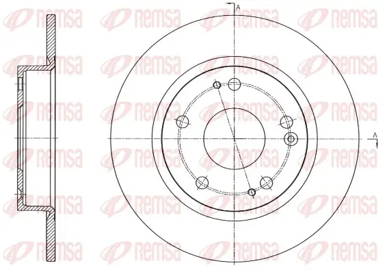REMSA HONDA диск гальм задн. CIVIC X Remsa 6175600 (фото 1)