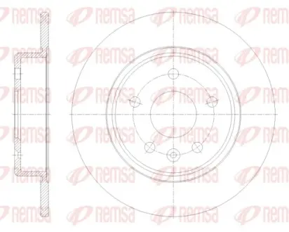 REMSA OPEL диск гальм. задн. Astra K remsa 6179200 Chevrolet Cruze