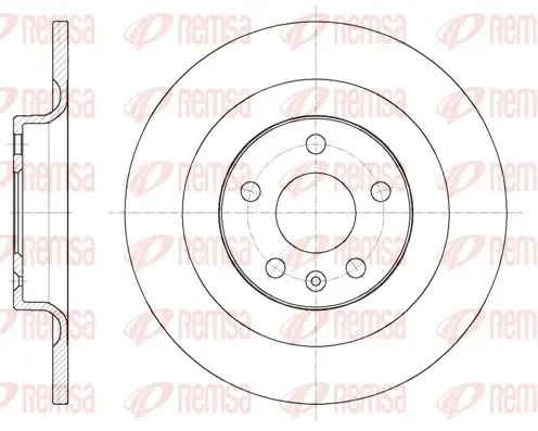 REMSA VOLVO диск гальм. задн. S60 20- remsa 6179600