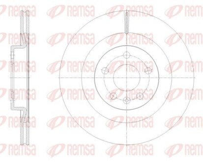 Диск гальм. задн. VOLVO S60 20- remsa 6179810