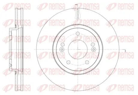 Диск гальмівний remsa 6188510 Hyundai Санта фе 2