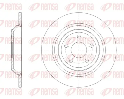 REMSA FORD Гальмівний диск FOCUS IV 1.0-2.3 18- Remsa 6209500 (фото 1)