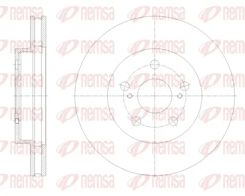 REMSA TOYOTA диск гальм. передн. PRIUS 15- remsa 6212510
