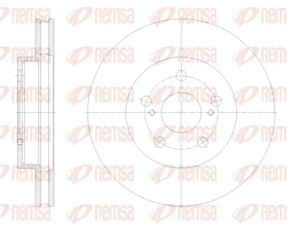REMSA TOYOTA диск гальм. передн. PRIUS 15- remsa 6212510