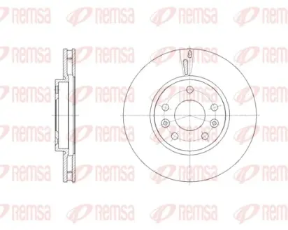 REMSA RENAULT Гальмівний диск передн. MEGANE 1.6 16-, TALISMAN 1.6 15- remsa 6213010 Рено Megane