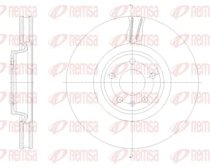 REMSA AUDI диск гальм. передн. Q5 (FYB, FYG) 2.0 TFSI quattro 17-20 Remsa 6213310