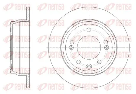 REMSA HYUNDAI диск гальмівний задн. Elantra 06- remsa 6251700