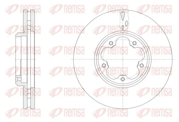 REMSA FORD гальмівний диск передній TOURNEO CUSTOM V362 15-, TRANSIT V363 13- remsa 62547.10