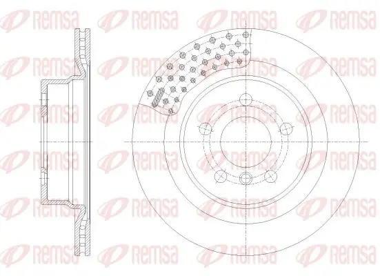 REMSA BMW Гальмівний диск задн. 3/G20 21- Remsa 6255110 (фото 1)