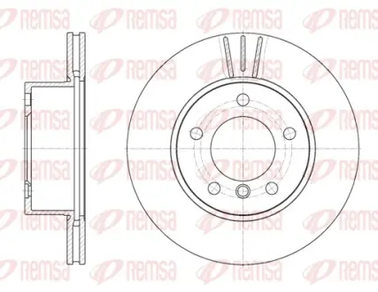 REMSA BMW диск гальмівний передній. 1 E87, F20/21, 2 F22 10- remsa 665110 Бмв 1 серии