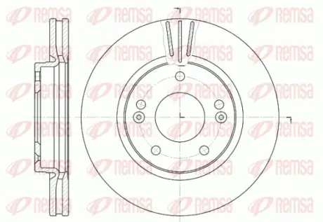 REMSA HYUNDAI диск передн. гальмівний Santa Fe remsa 666710