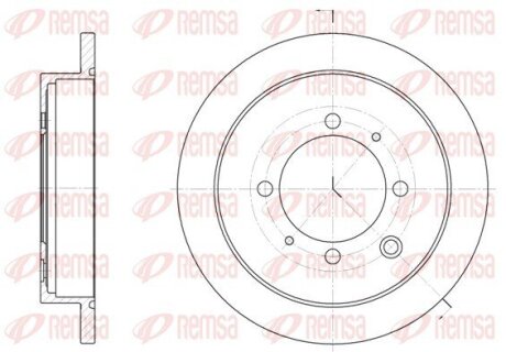 HYUNDAI Гальм. диск задн. SONATA III (Y-3) 2.0 i 96-98 remsa 690700 на Хендай Sonata 3