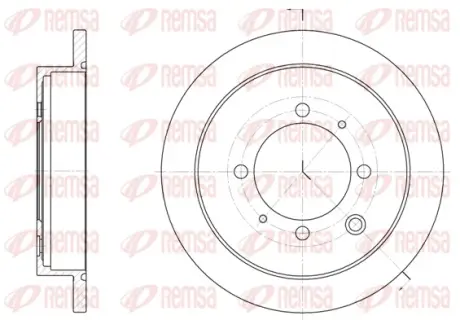 REMSA HYUNDAI Гальм. диск задн. SONATA III (Y-3) 2.0 i 96-98 remsa 690700 Hyundai Sonata 3